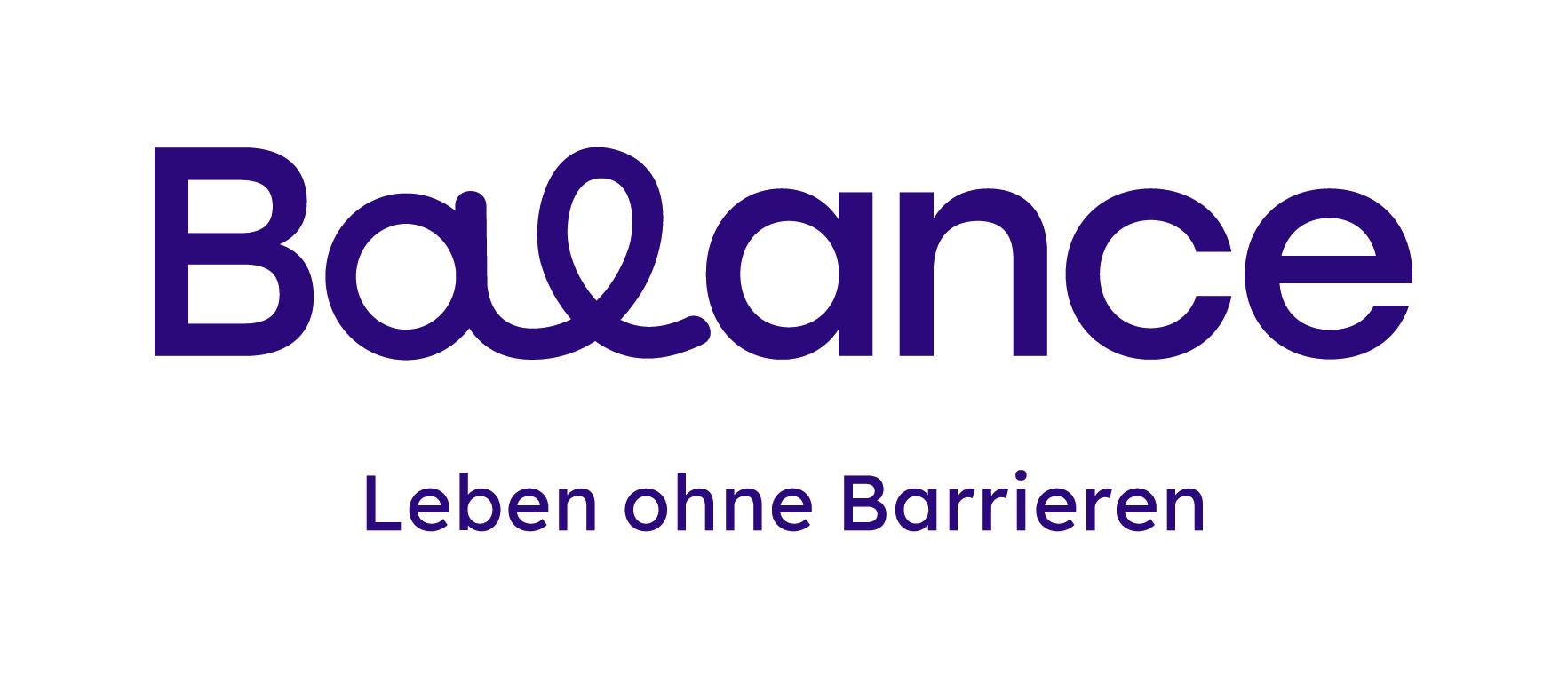 Balance_Logo-Dunkles-Lila-Slogan Balance Leben ohne Barrieren